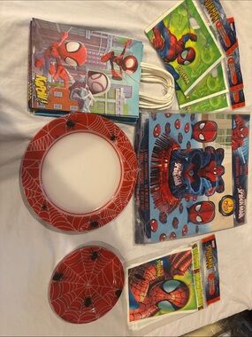 Spiderman Red and Blue Kids Party Tableware Set